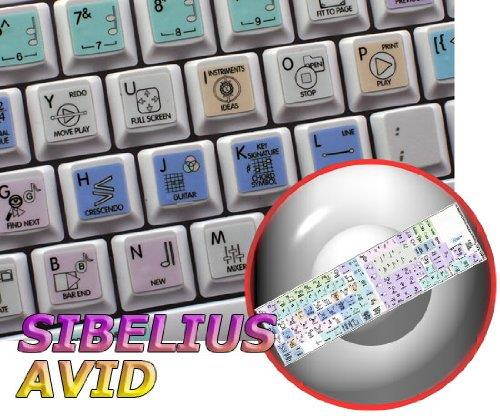 SIBELIUS GALAXY SERIES NEW KEYBOARD LABELS SHORTCUTS 12x12 SIZE