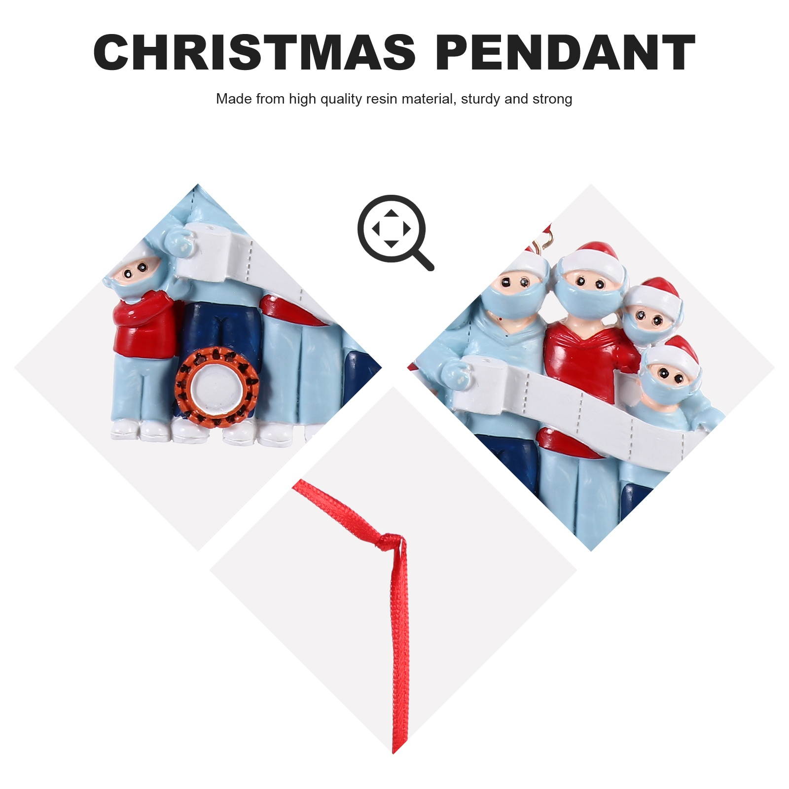 1 Pc Christmas Resin Family Pendant Creative Christmas Tree Hanging Decor