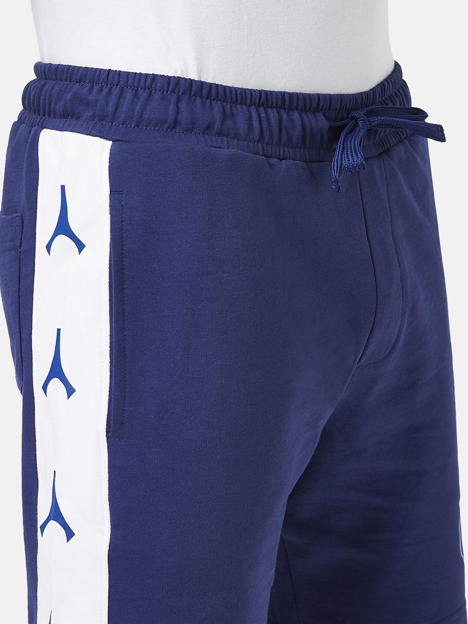 SF Jeans by Pantaloons Navy Slim Fit Self Pattern Shorts