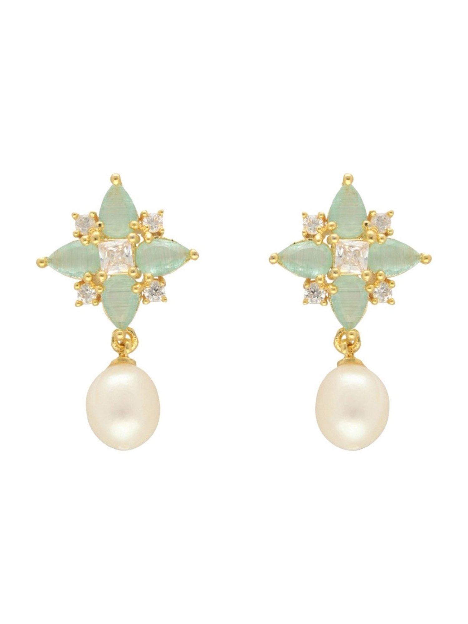 OOMPH Jewellery Yellow Enamel Floral Jhumki