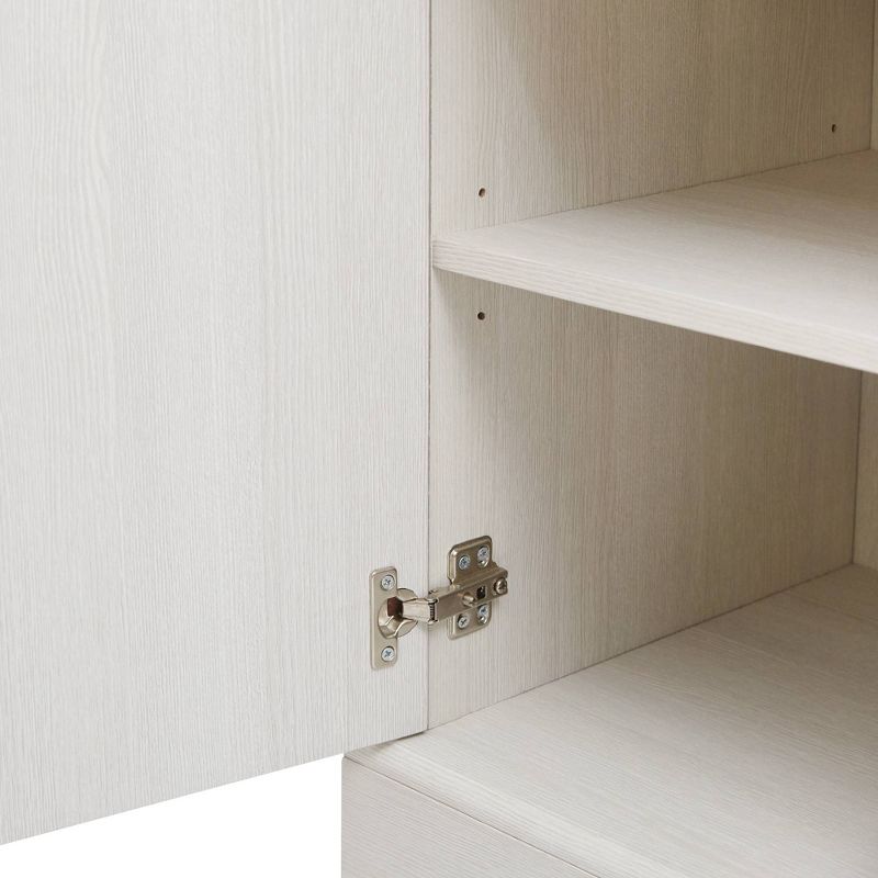 Eliana Fireplace Remote Control TV Stand for TVs up to 65" Dark Oak/White - Versanora