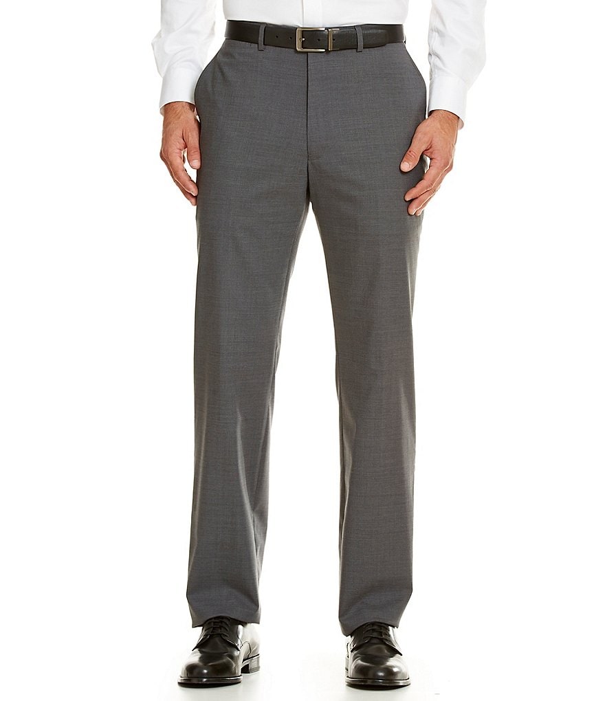 Hart Schaffner Marx New York Performance Tailored Modern Fit Flat-Front Dress Pants