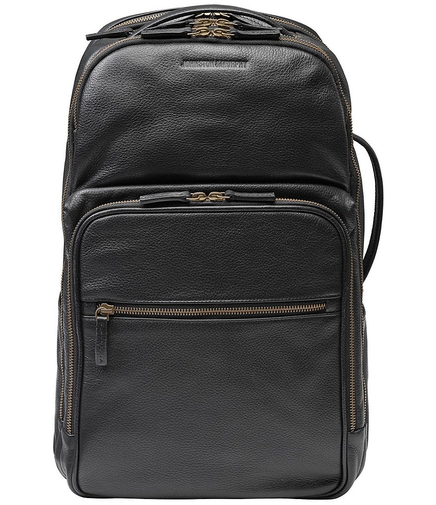 Johnston & Murphy Pebble Leather Backpack
