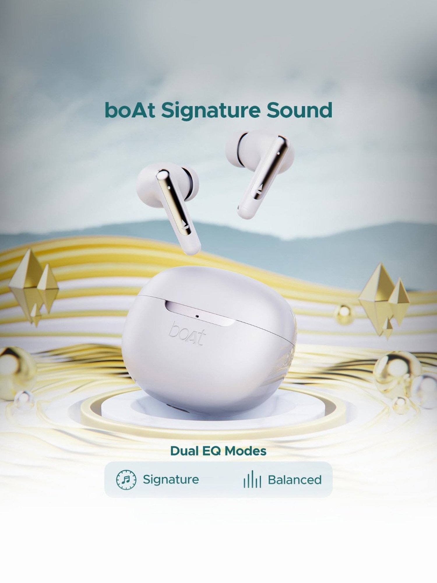 Boat Airdopes 141 ANC In Ear BT Earbuds with 32 dB ANC & 42 Hrs Playback (White, True Wireless)