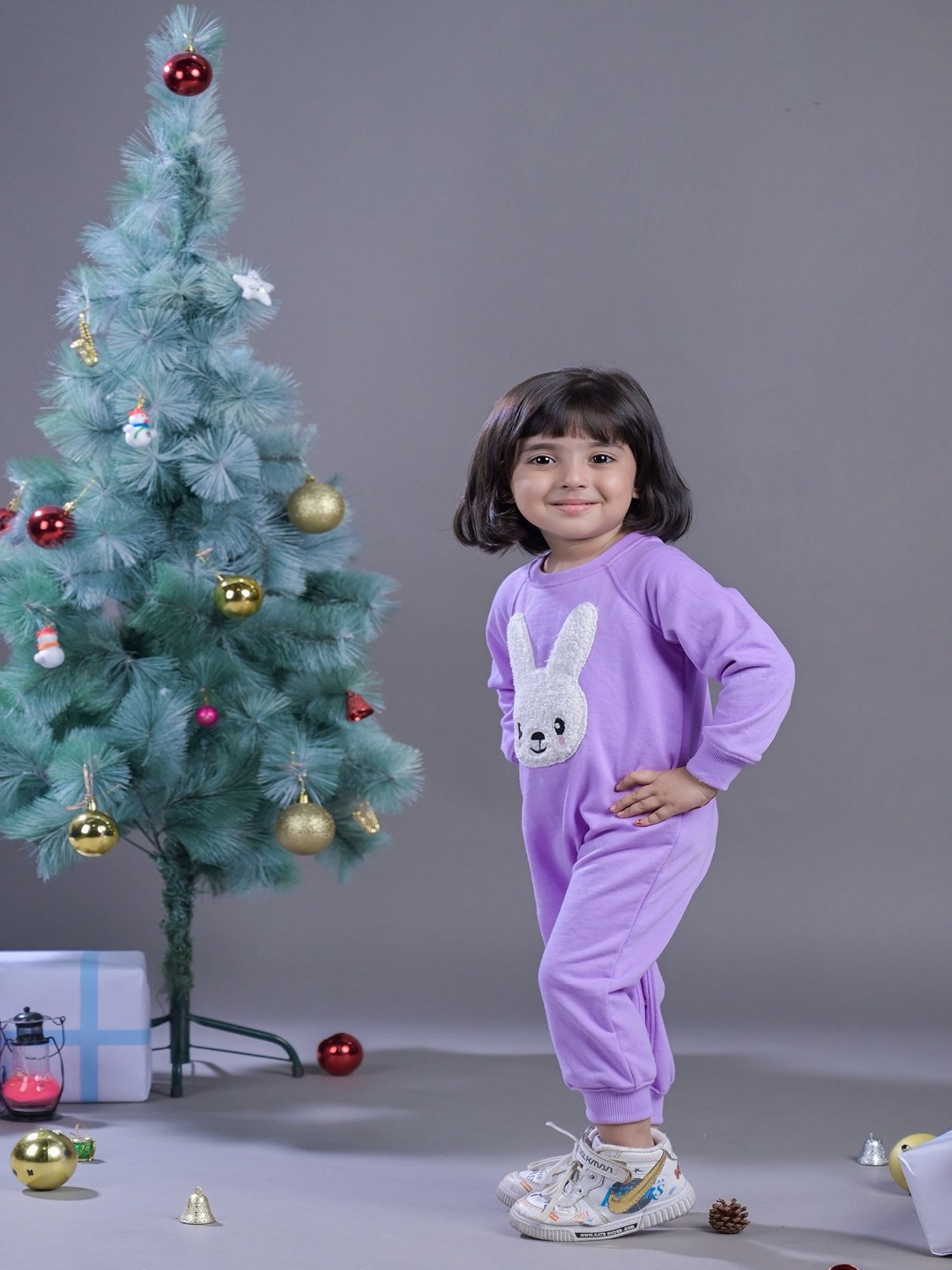 Budding Bees Kids Pink Applique Full Sleeves Onesie