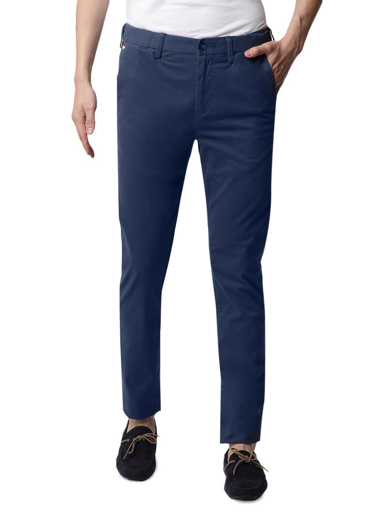MinusOne Navy Regular Fit Chinos