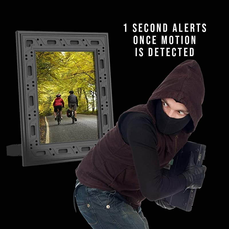 Yieye WiFi Photo Frame Hidden Spy Camera w. 1080P Full HD 64Gb Card Included 365 Days Standby Battery Life Night Vision & Instant Alerts for Home/Office Security Surveillance (2020 Version)