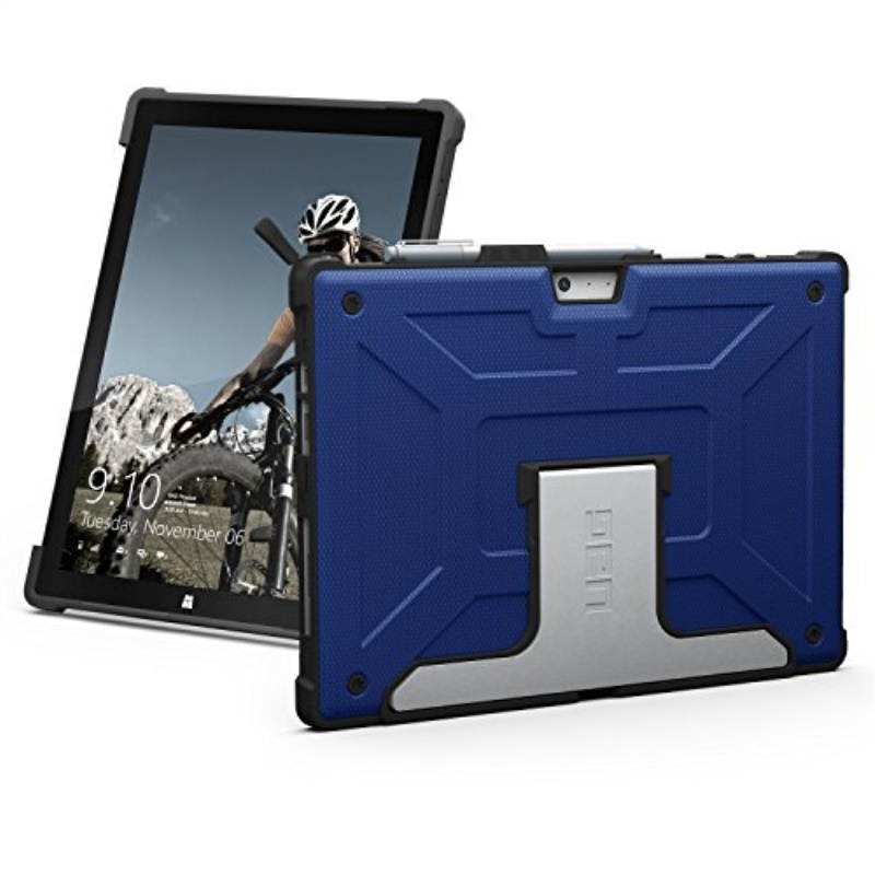 UAG Designed for Microsoft Surface Pro 7 Plus, Surface Pro 7, Pro 6, Pro 5th Gen (2017) (LTE), Pro 4 Feather-Light Rugged [Cobalt] Aluminum Stand Military Drop Tested Case