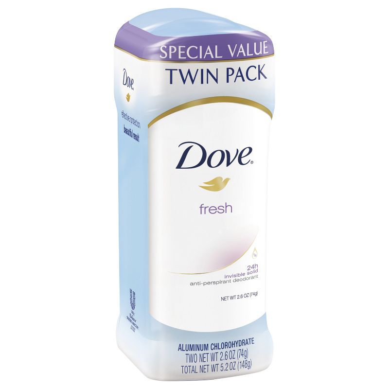Dove Fresh 24-Hour Invisible Solid Antiperspirant & Deodorant Stick - 2.6oz