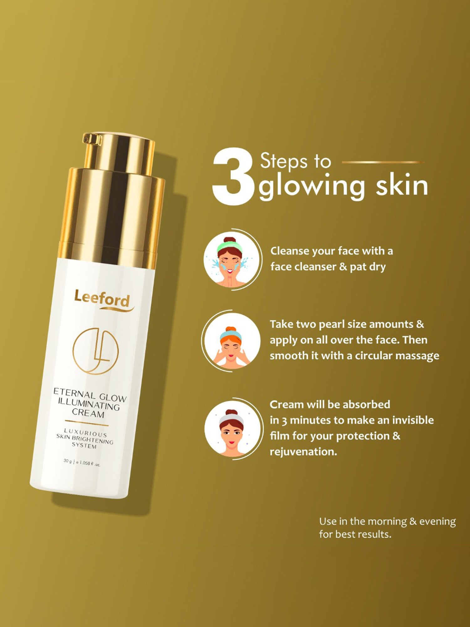 Leeford Eternal Glow Illuminating Cream - 30 gm