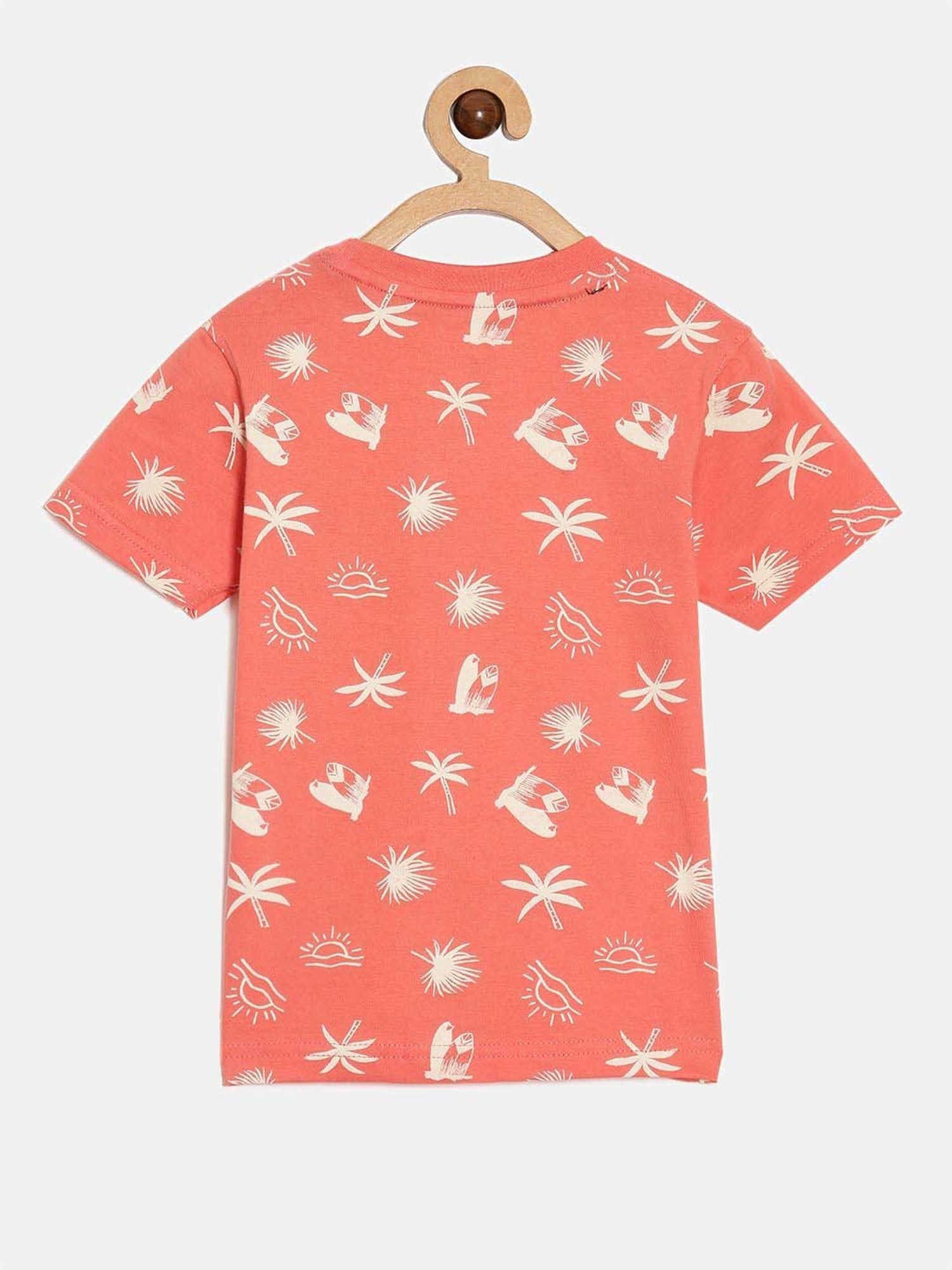 Dixcy Scott Originals Kids Peach & White Cotton Printed T-Shirt