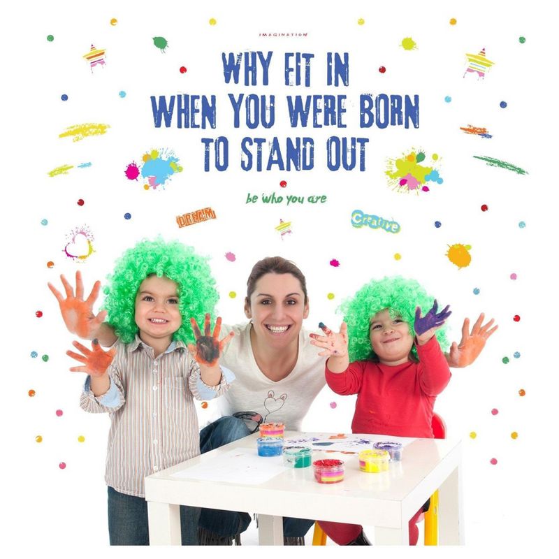 Dr. Seuss Street Art Why Fit In Inspirational Quote Giant Wall Decal