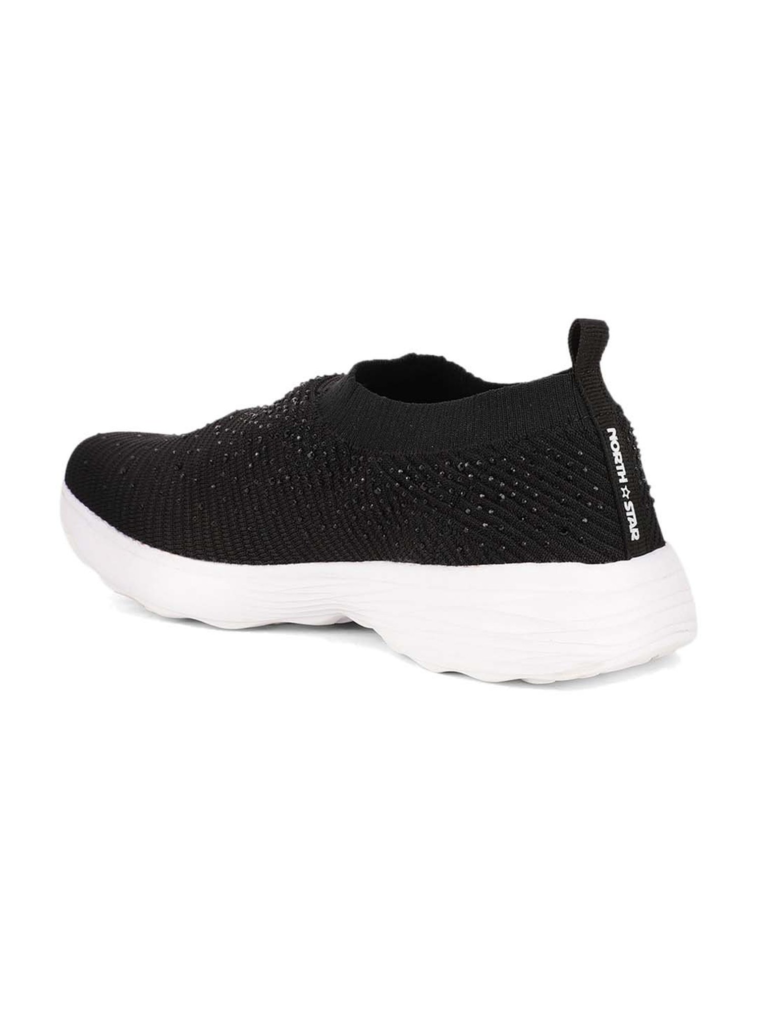 North Star by Bata Women's Black Running Shoes