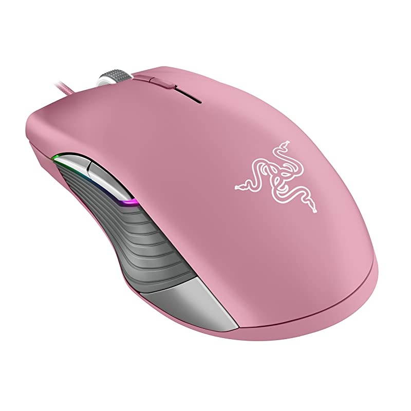 Lancehead TE Ambidextrous Gaming Mouse 16000 DPI Optical Sensor Chroma RGB Lighting 8 Programmable Buttons Mechanical Switches Quartz Pink