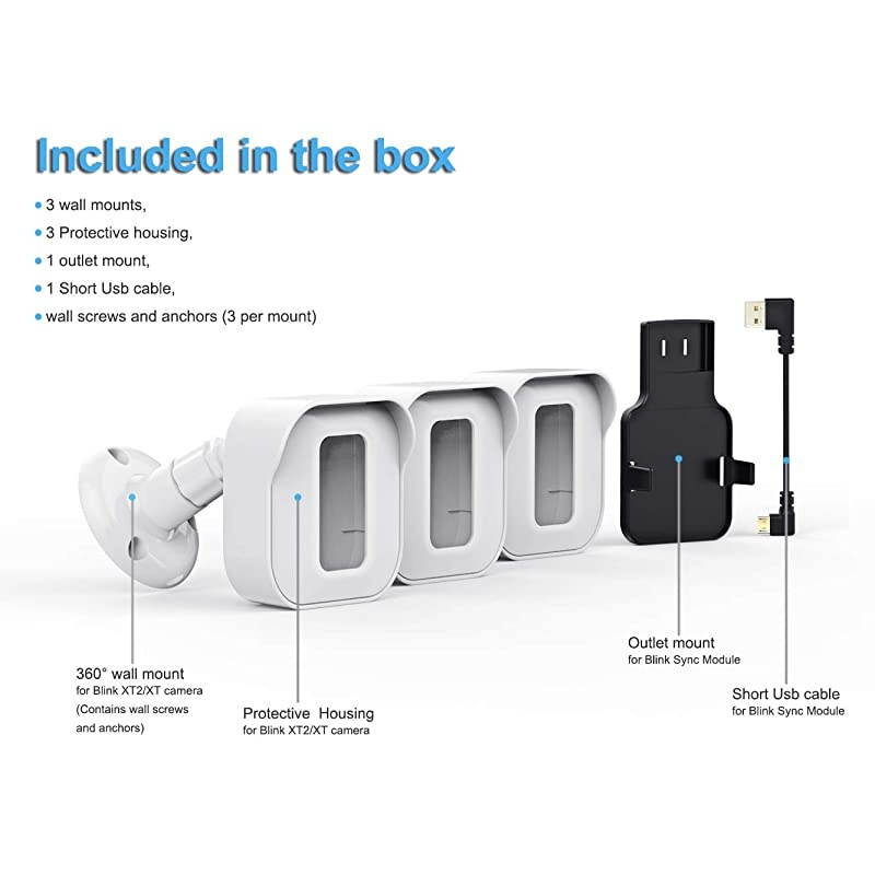 Outdoor Vinyl Siding Mount with Waterproof Case, No-Hole Needed Mounting Bracket and Full Weather Proof Cover for All-New Outdoor Security Camera System 2020 (3 Pack)