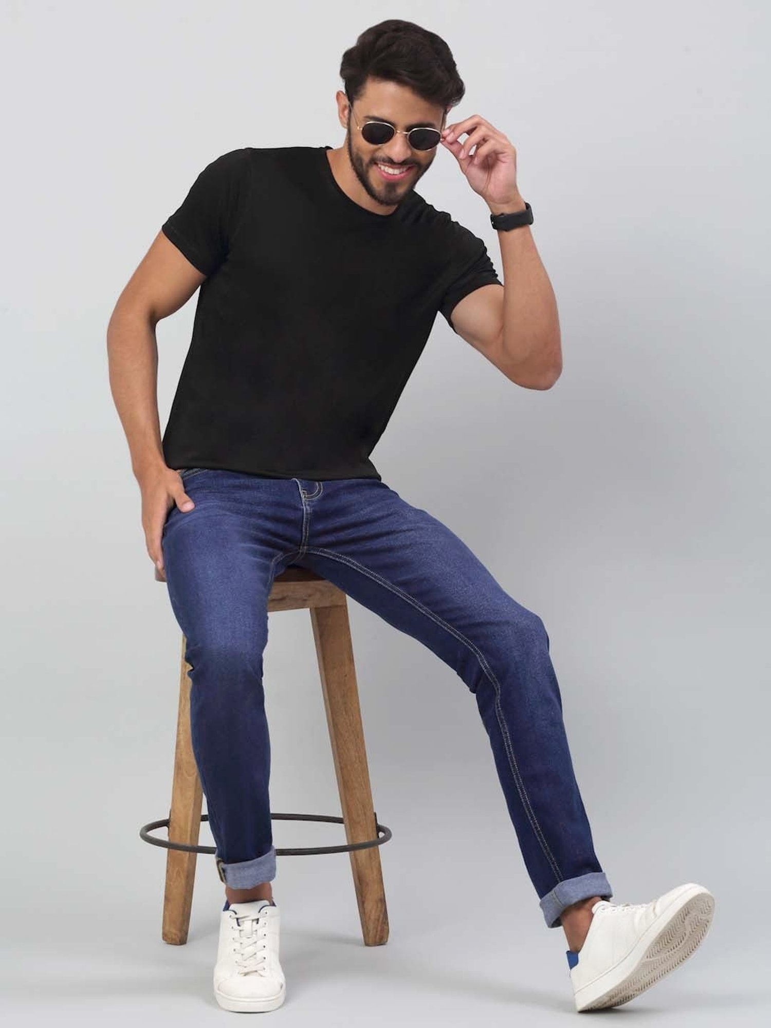 Louis Stitch Dark Navy Slim Fit Jeans