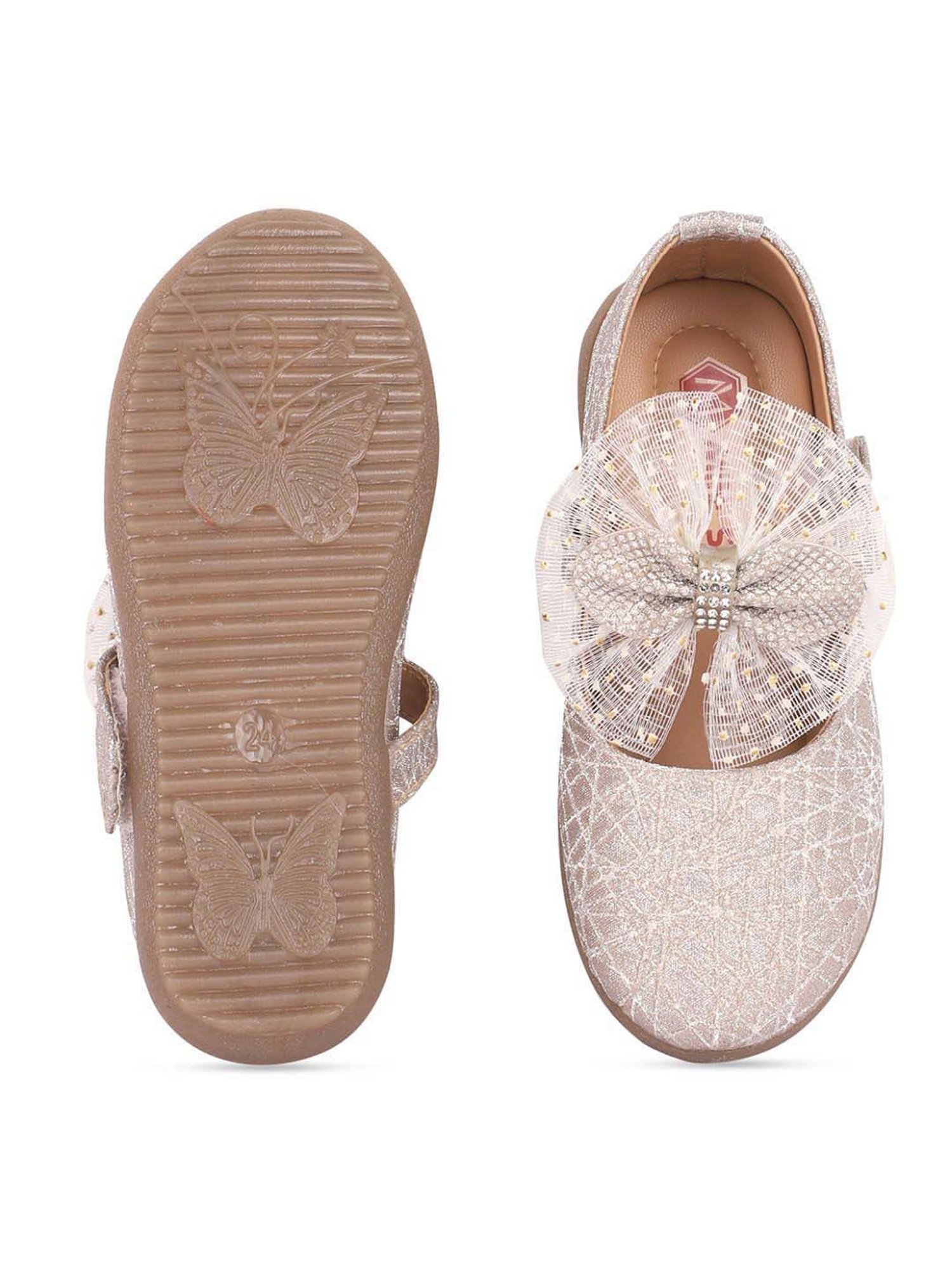 Minesole Kids Golden Mary Jane Shoes