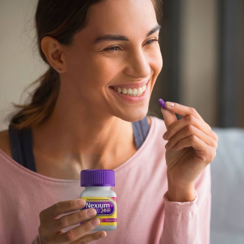 Nexium 24-Hour Delayed Release Heartburn Relief Tablets with Esomeprazole Magnesium Acid Reducer - 42ct