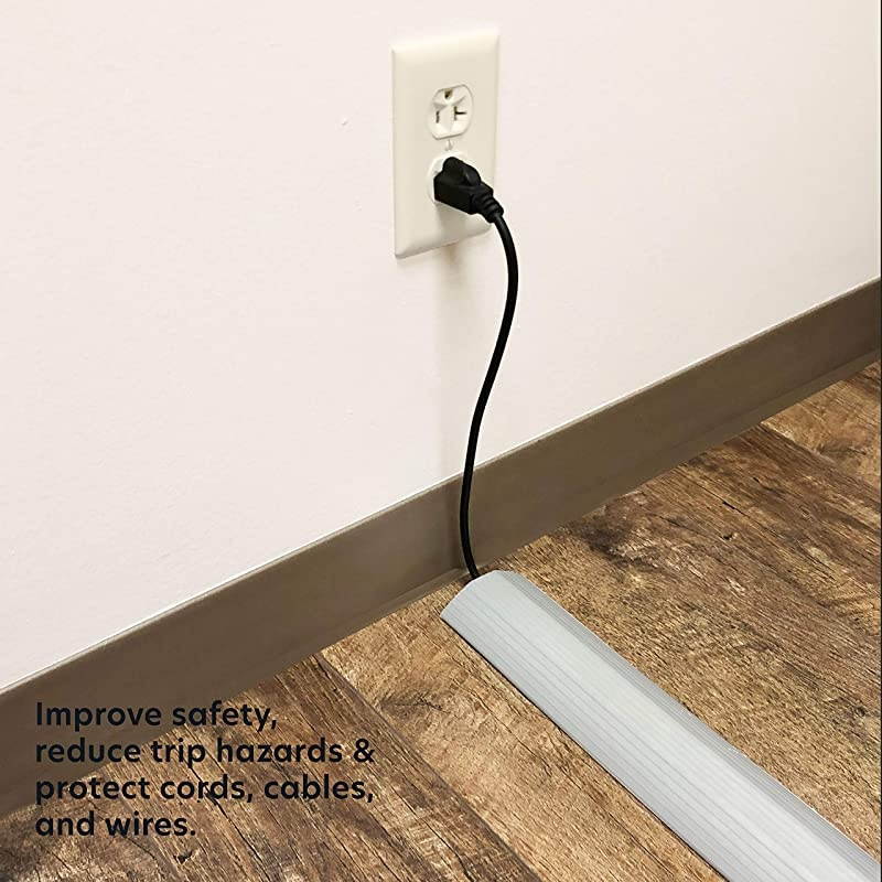 6000W5C Floor Cord Cover Protector for agement 3 in x 5 ft Ivory