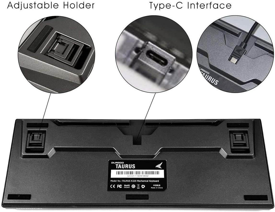 Durgod Taurus K310 Nebula Mechanical Gaming Keyboard - 104 Keys - Double Shot PBT - USB Type C [ RGB Backlit]