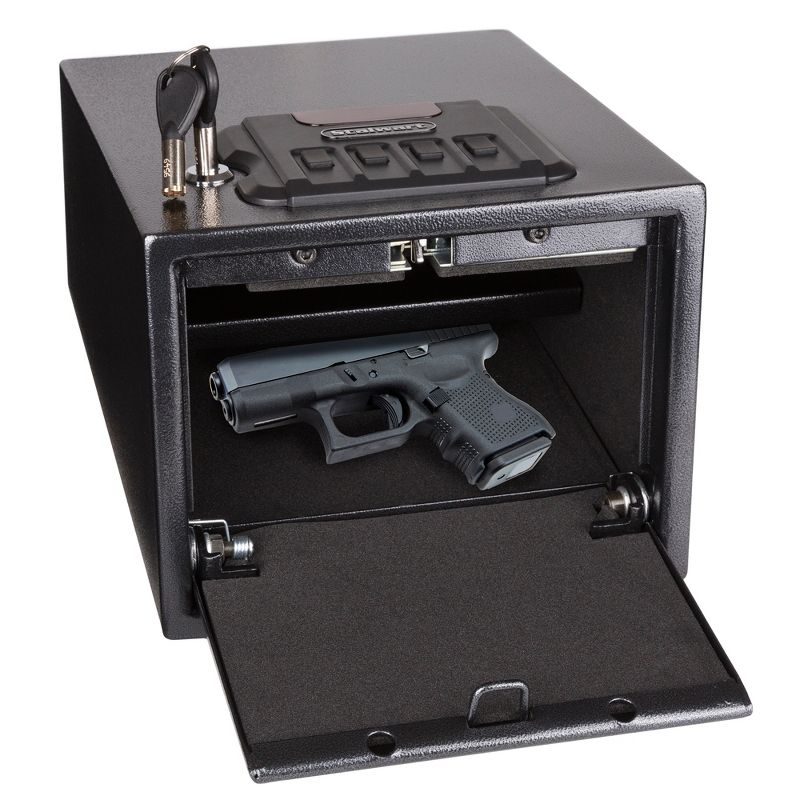 Stalwart Digital Lock and Manual Override Keys and 1.2 mm Thick Walls Gun Safe Black