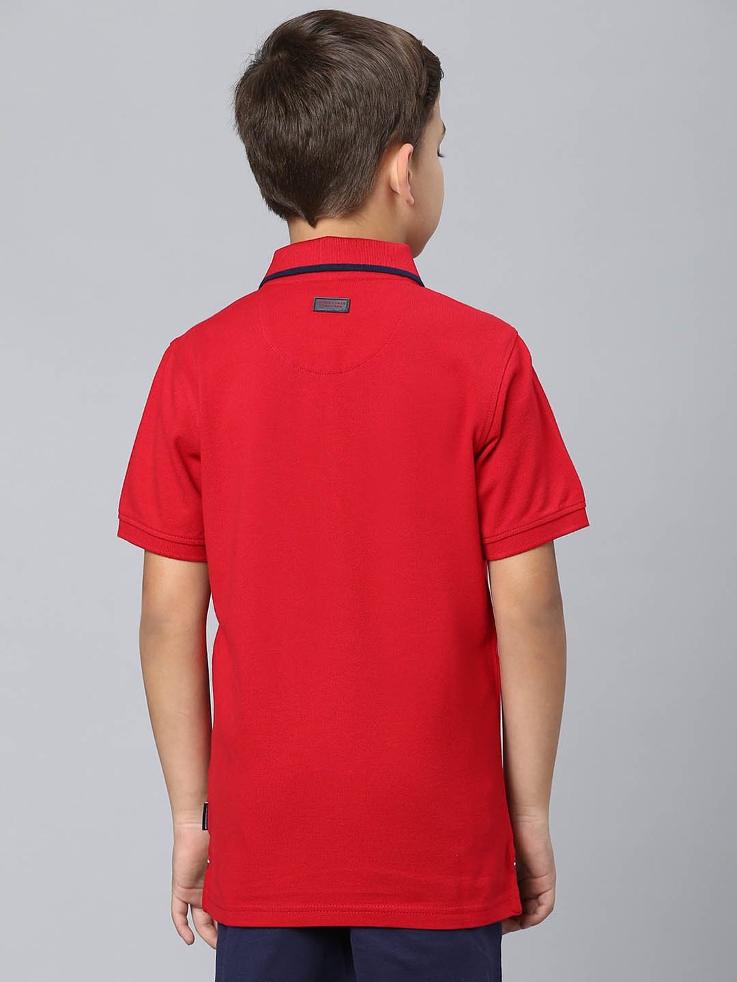 Beverly Hills Polo Club Kids Red Color Block Polo T-Shirt