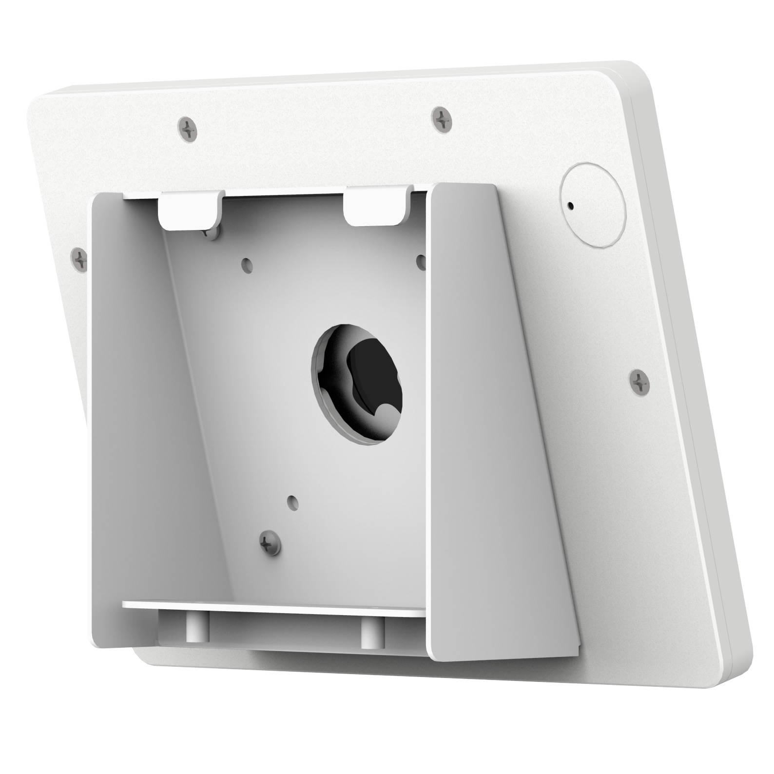 VidaMount White Enclosure and Fixed Tilted 15&deg; Wall Mount [Bundle] compatible with iPad Mini 4 & 5