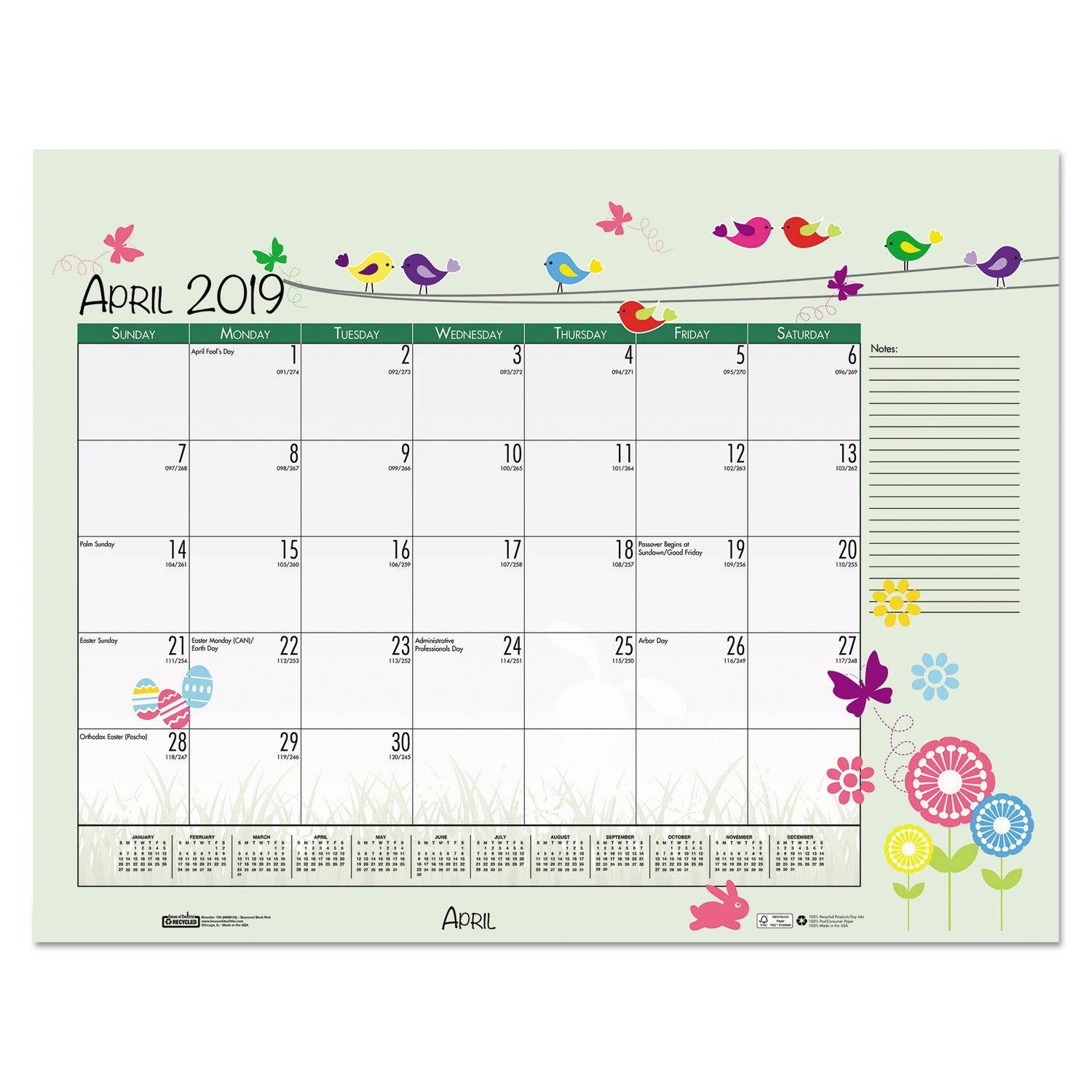 House of Doolittle Earthscapes Seasonal Desk Pad Calendar 22 x 17 Illustrated