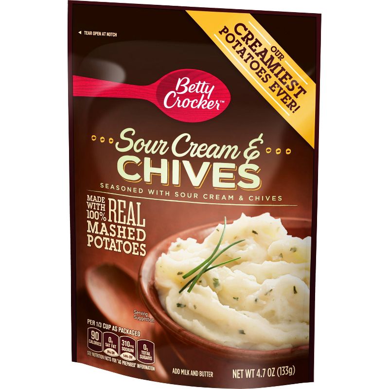 Betty Crocker Mashed Potato Sour Cream Chives Pouch 4.7oz
