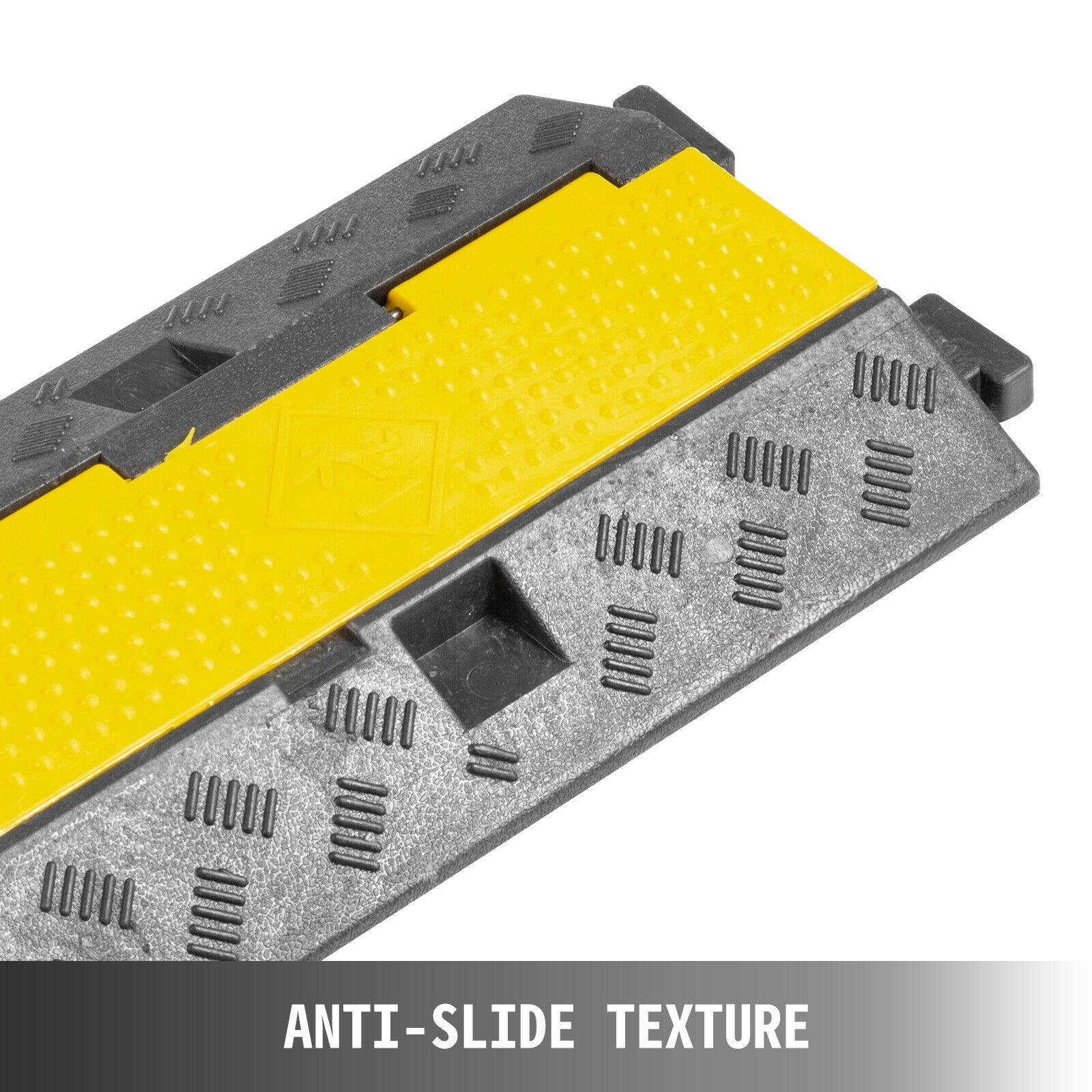 3pcs 2 Channel Rubber Electrical Wire Cable Cover Ramp Guard Cord Protector