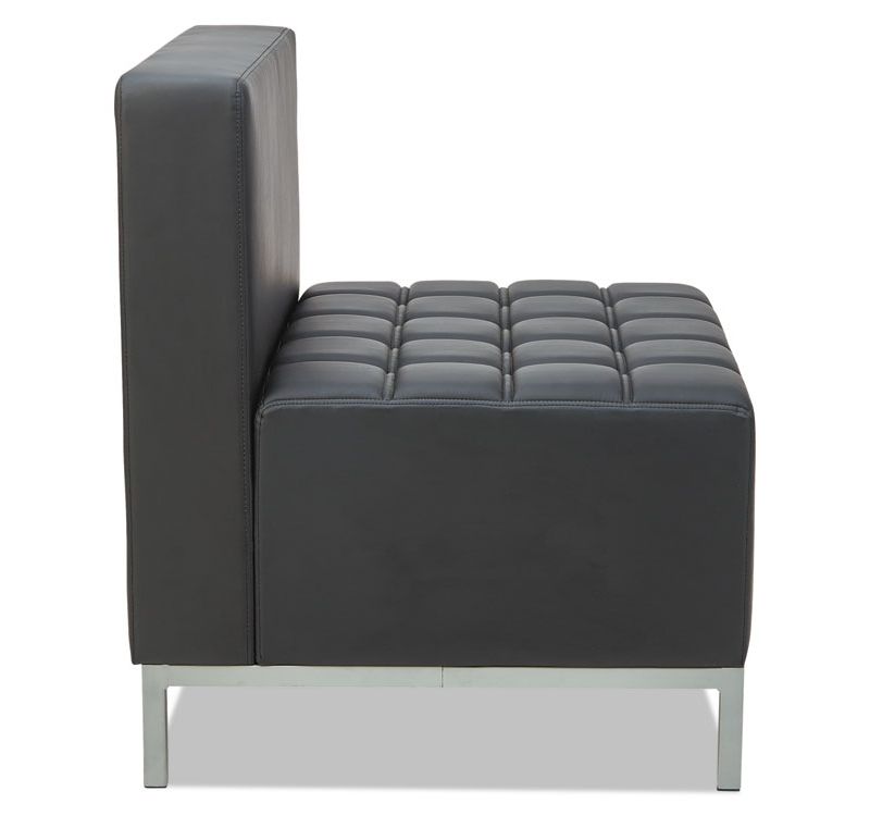 Alera QUB Series Powered Armless L Sectional, 26 3/8 x 26 3/8 x 30 1/2, Black QB8116P