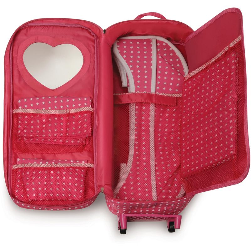 Badger Basket Trolley Doll Travel Case with Bed