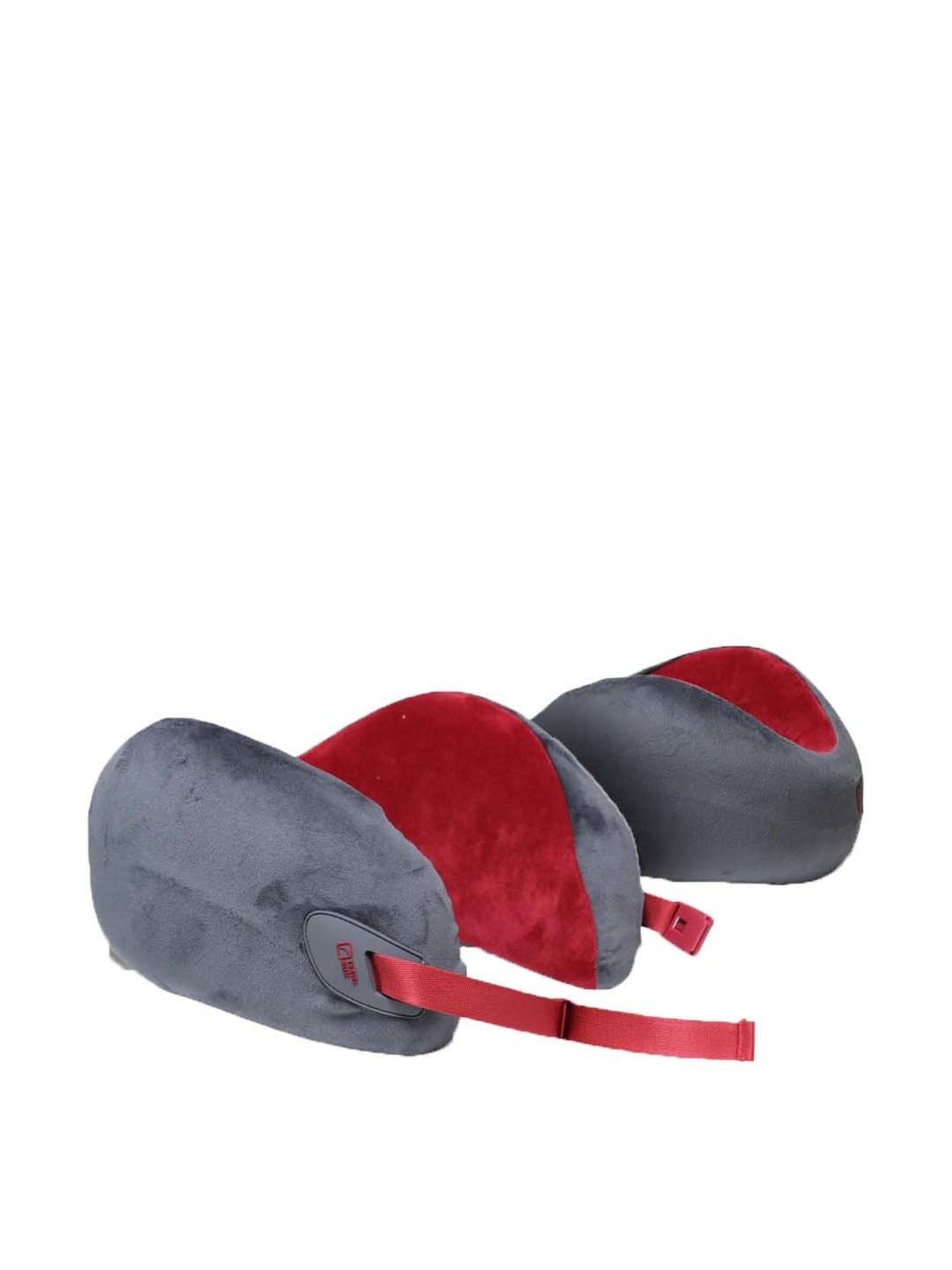 Travel Blue Grey & Red Memory Foam Neck Pillow