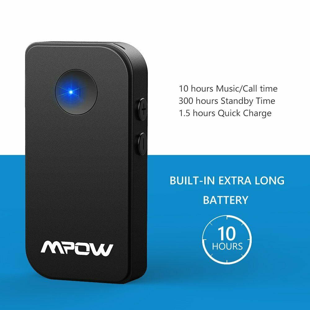 Mpow Bluetooth 4.1 Receiver Car Wireless Audio Music Adapter Receiver Hands-Free