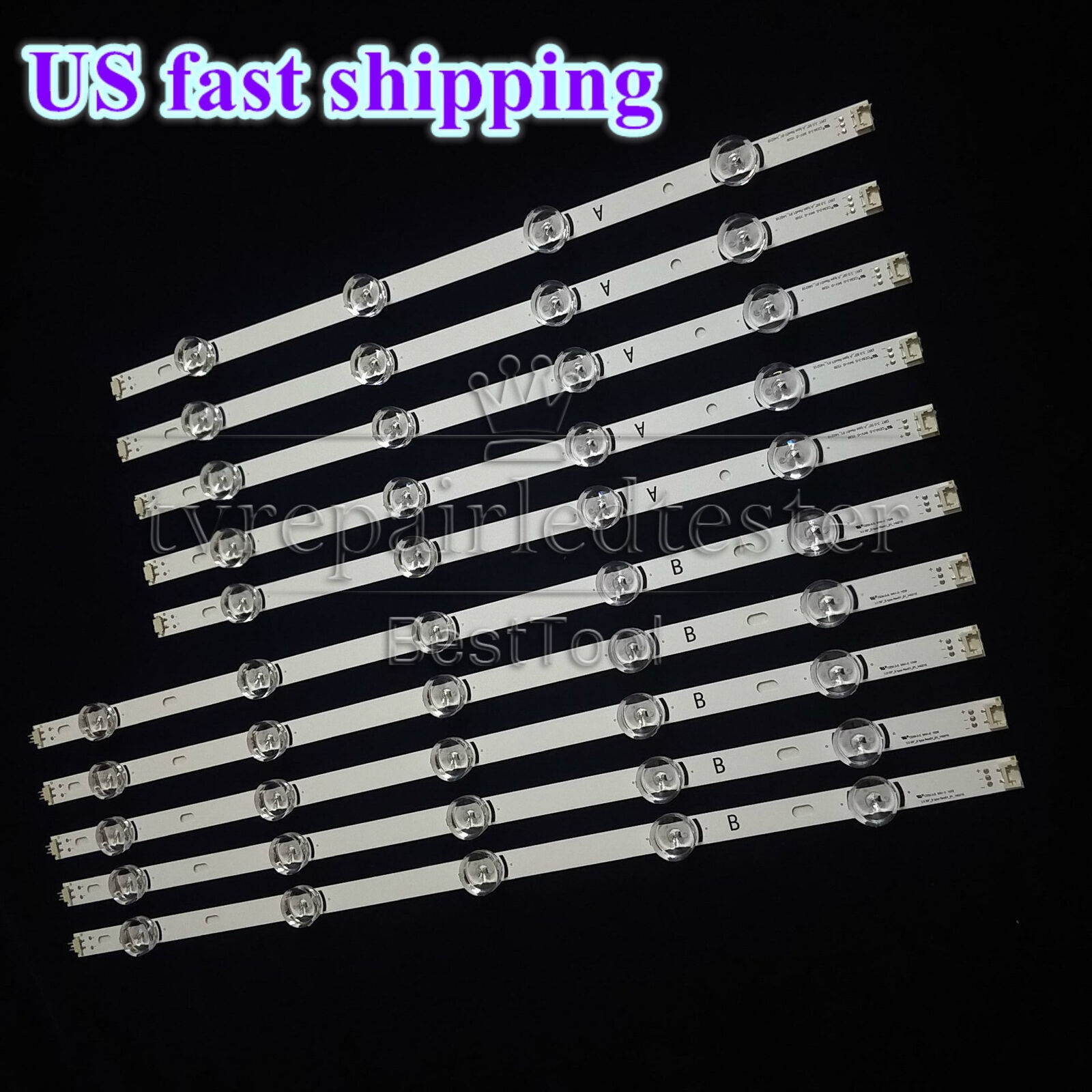 LED Backlight Strips (10) 6916L-1781A/6916L-1782A for LG 50LB6500 50LF5610