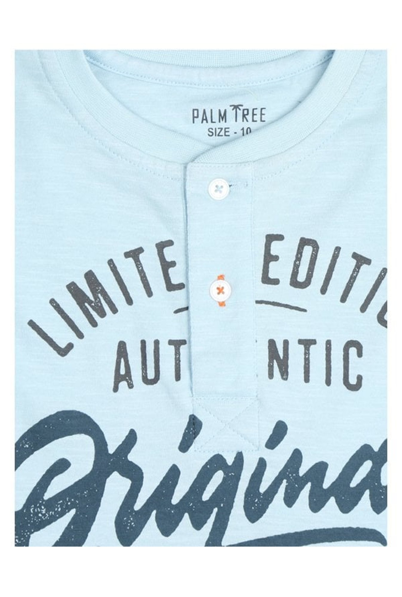 Palm Tree by Gini & Jony Boys Blue Printed T-Shirt