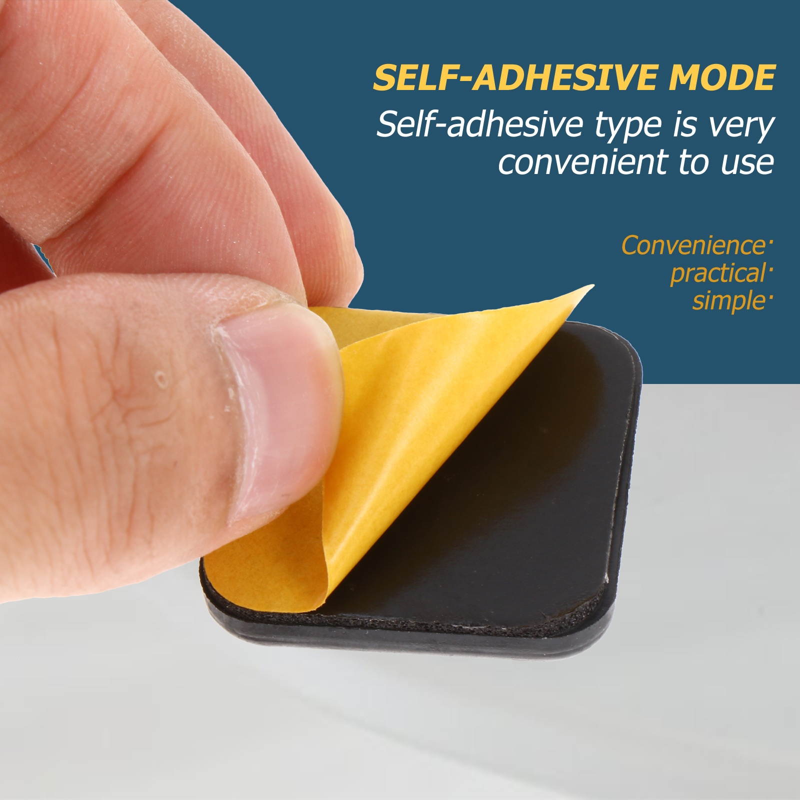 16pcs Furniture Leg Bottom Feet Square Pads Non-skid Floor Furniture Mat (25mm)