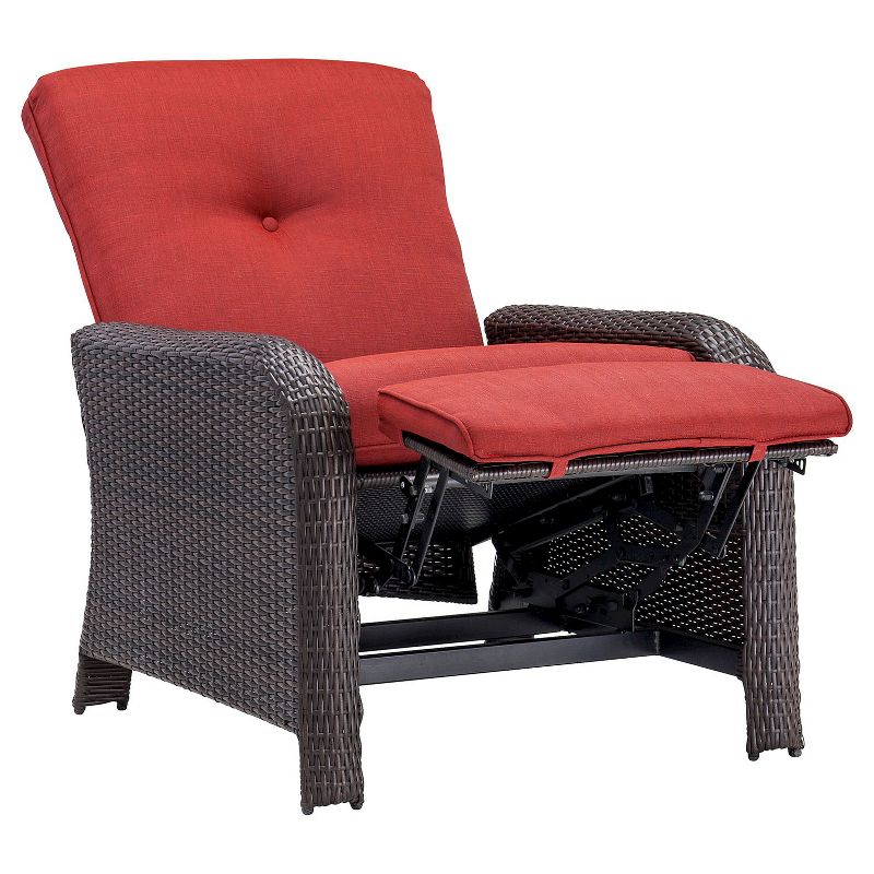 Outdoor Strathmere Luxury Patio Recliner - Crimson Red - Hanover