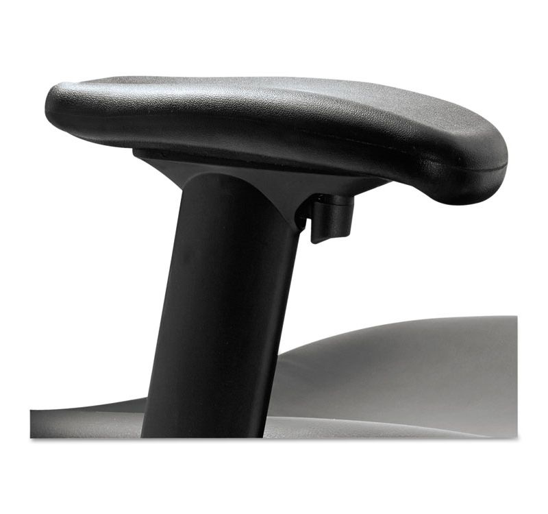 Alera Elusion Series Mesh Mid-Back Multifunction Chair, Black Leather EL4215