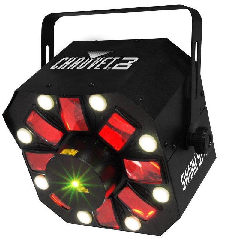 Chauvet DJ SWARM 5FX RGBAW LED Active Derby, Strobe Light + Mini Strobe Light
