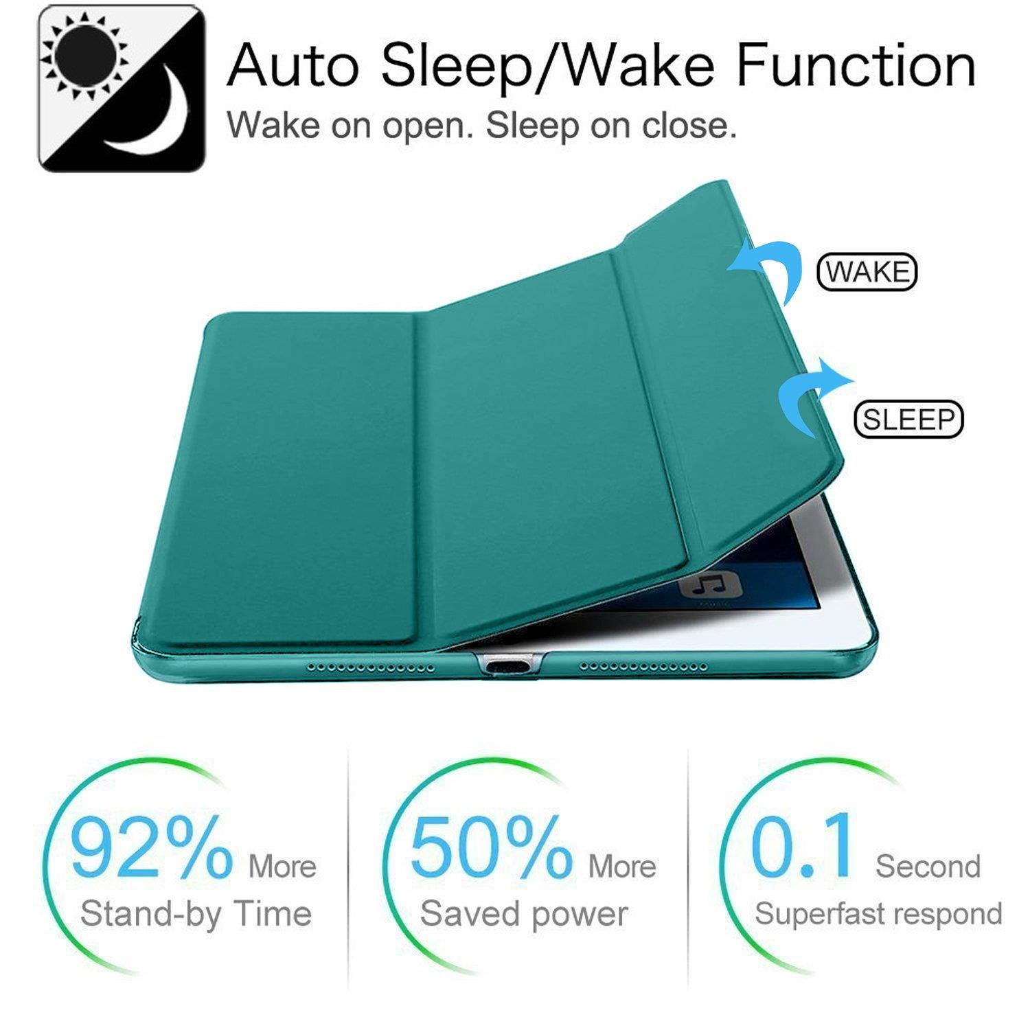 iPad 4 / 3 / 2 ( 9.7 Inch ) Case Tri-Fold Smart Cover [ Auto Sleep / Wake Function ] Multi Angle Stand (A1458 A1459 A1460 A1403 A1416 A1430 A1395 A1396 A1397) [iPad 4th, 3rd & 2nd Gen 9.7]- Green