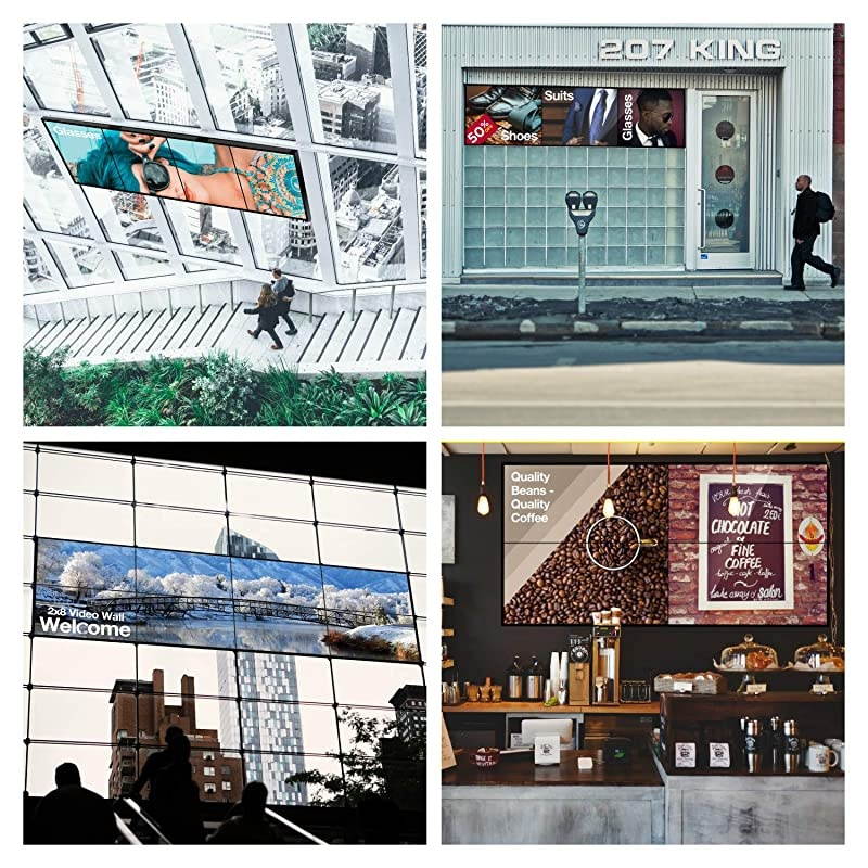 2x2 Video Wall Controller | 1080p, HDMI 1.4, HDCP1.4 Compliant | HDMI & DVI Inputs; HDMI Outputs | 8 Display Modes - 2x2, 1x2, 1x3, 1x4, 2x1, 3x1, 4x1 | Cascading - 2x4, 2x8