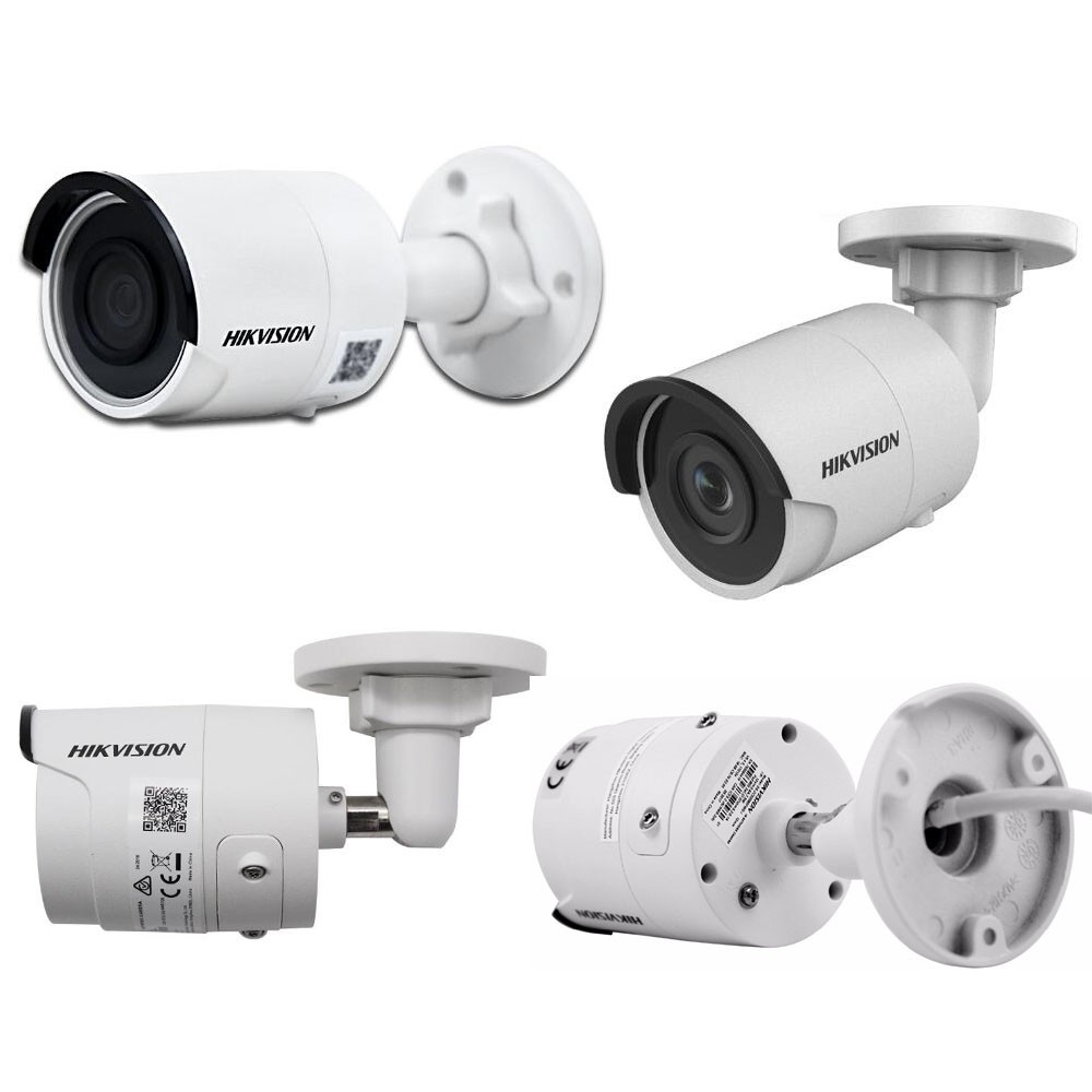 Hikvision 8MP 4K Ultra HD PoE Outdoor Bullet Network Camera, DS-2CD2085FWD-I 4mm Fixed Lens Security Camera with Micro SD Card Slot, 30m Night Vision, H.265+, IP67 Waterproof 3Year Warranty, 1-Pack