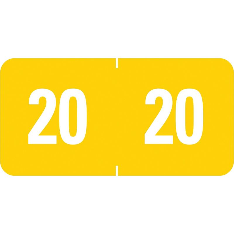 Smead Year Labels ETS20 Color-coded 1"x1/2" 250/PK YW 67920
