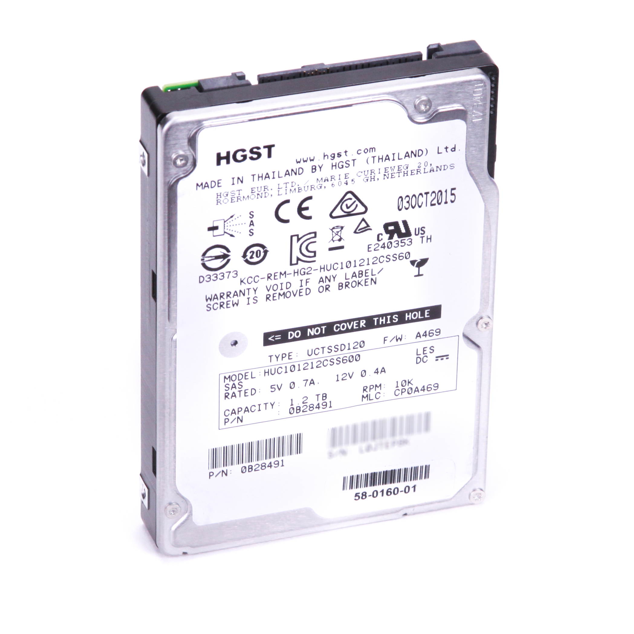 HGST Ultrastar C10K1200 HUC101212CSS600 1.20 TB 2.5" Internal Hard Drive
