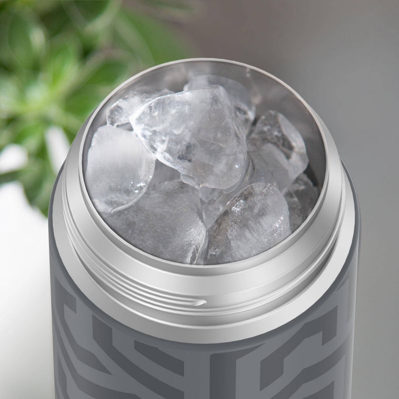 Thermos 12oz FUNtainer Water Bottle with Bail Handle - Gray Waves