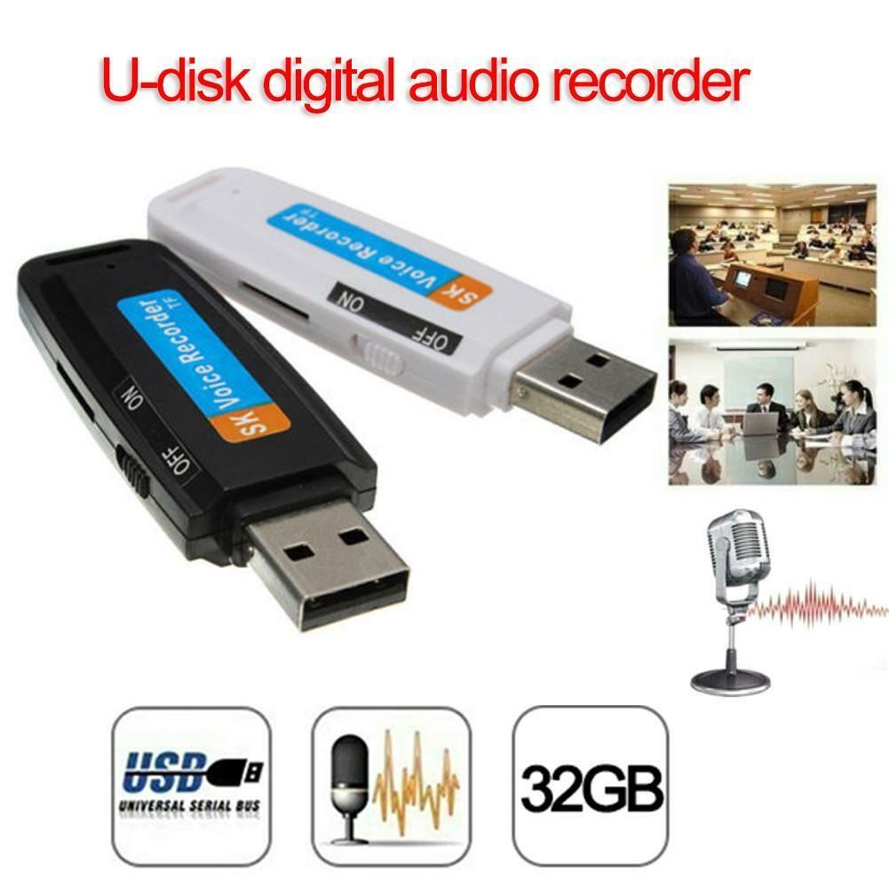 U-Disk USB Disk Digital Audio Voice Recorder Pen USB Flash Drive with 32GB Micro SD Card