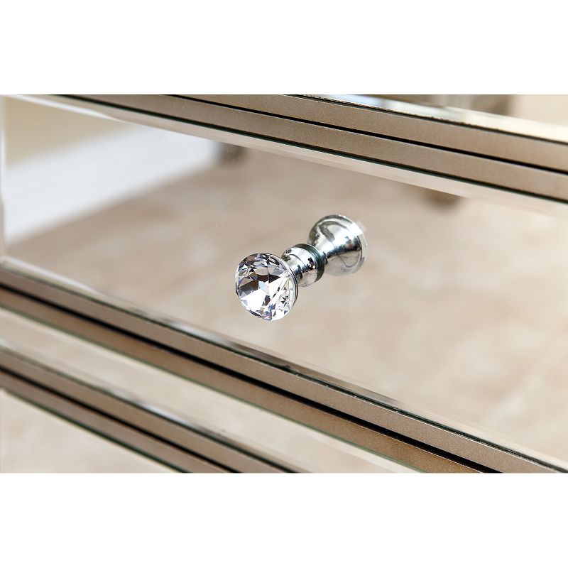 Ofelia Mirrored 2-Drawer Nightstand Silver - Abbyson Living