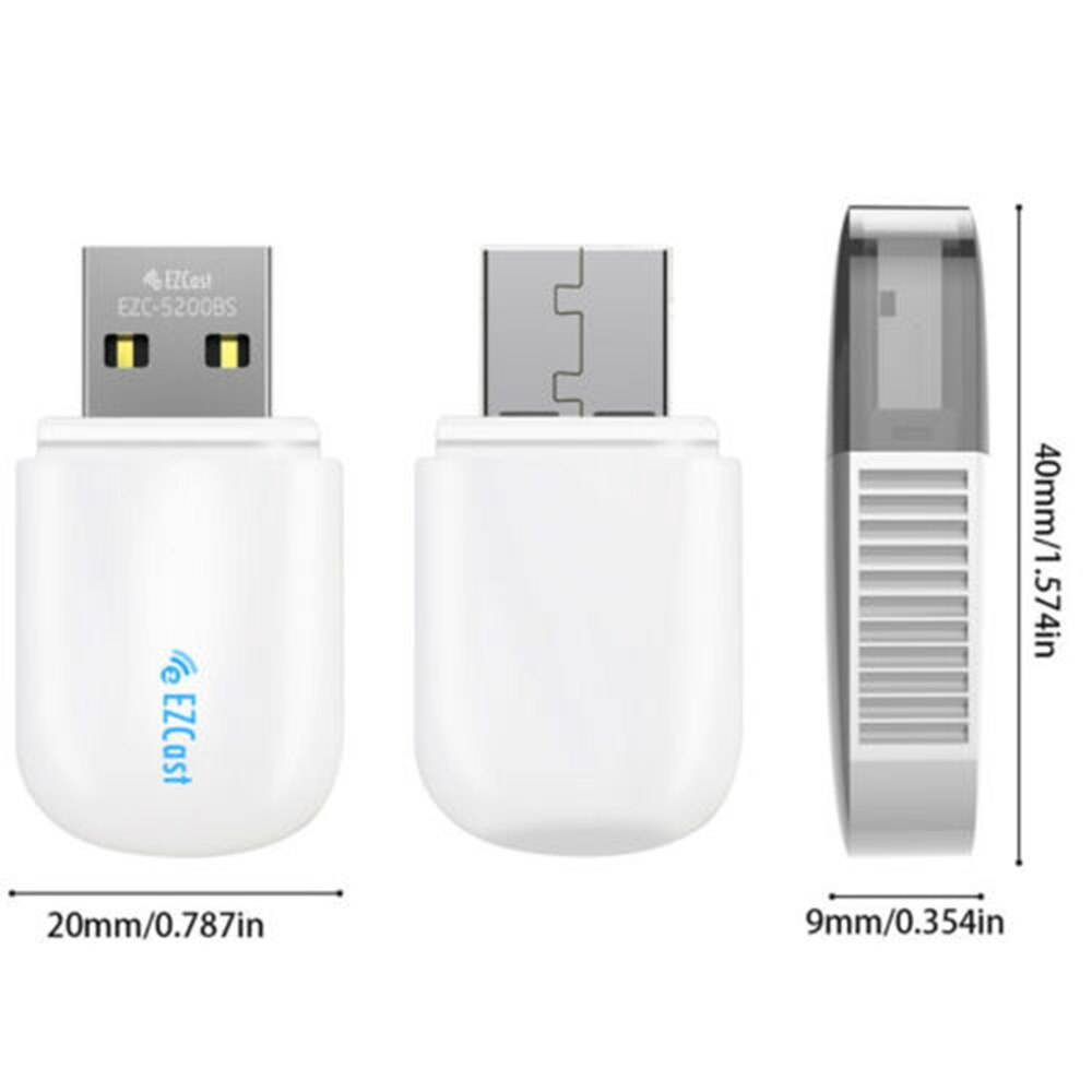 1 pcs Wifi Dongle Network Card Wireless USB WIFI Adapter 5G/2.5Ghz Bluetooth 4.2 Dual Band AC 600Mbps Antenna USB Ethernet PC Lan