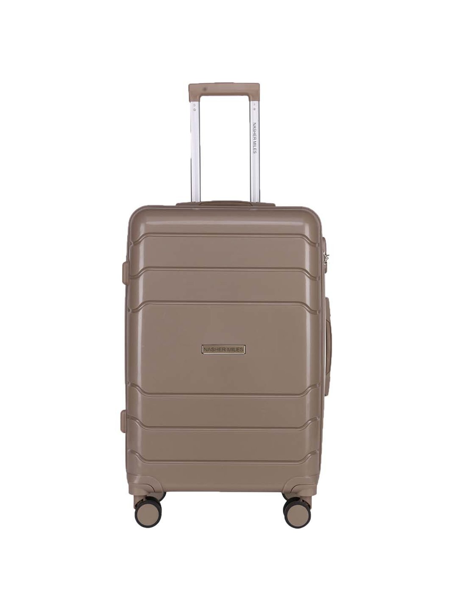 Nasher Miles Lisbon Polypropylene 75 cms Champagne Hardsided Check-in Luggage Trolley Bag